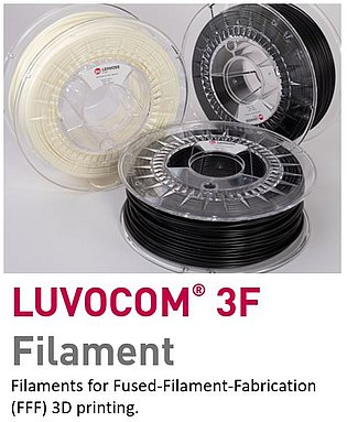 LUVOCOM© 3F Filament Materials for Fused Filament Fabrication (FFF) 3D printing